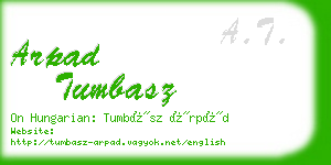 arpad tumbasz business card